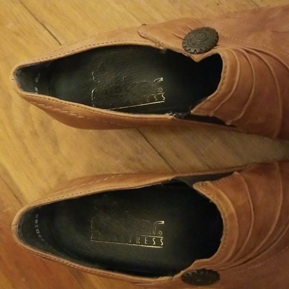 Rieker tan leather shoes - Picture 5 of 8